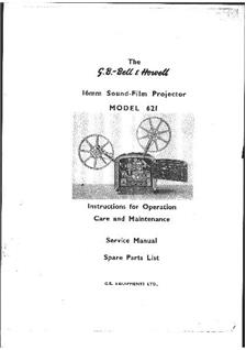 Bell and Howell 621 manual. Camera Instructions.